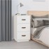 Mesitas de noche 2 uds madera maciza pino blanco 40x40x75