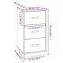 Mesitas de noche 2 uds madera maciza pino blanco 40x40x75