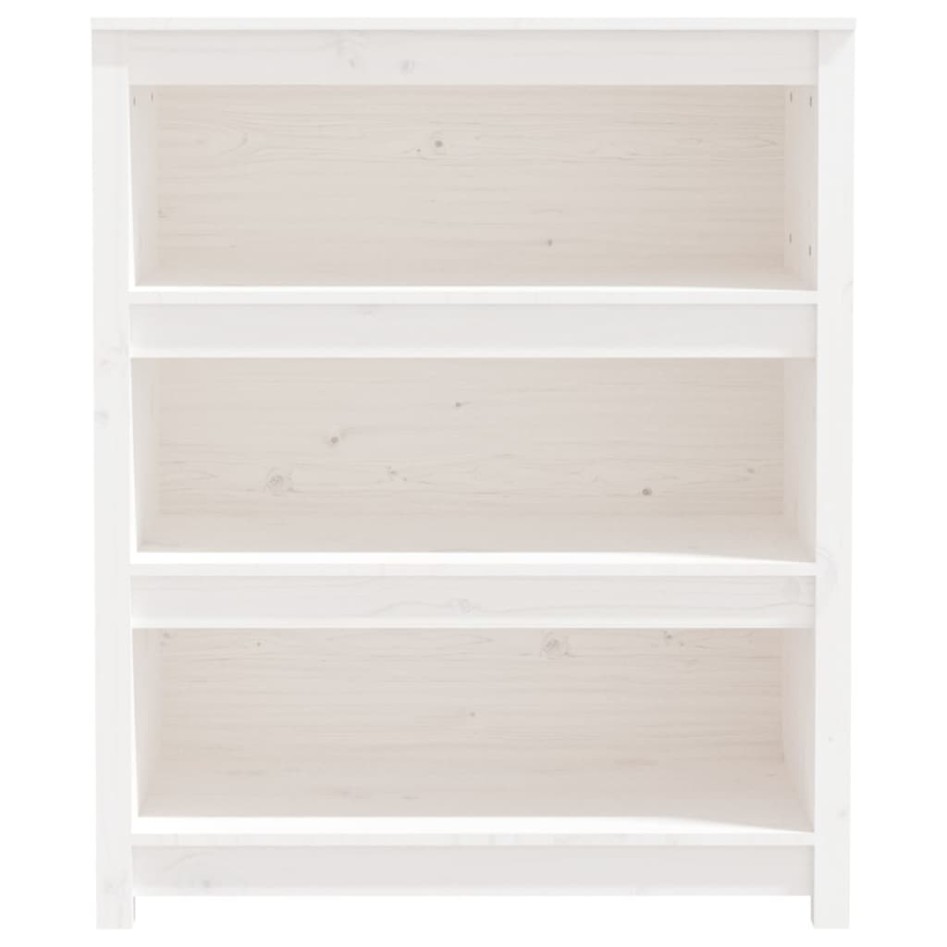 Estantería madera maciza de pino blanca 80x35x97