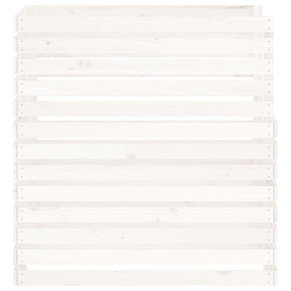 Compostador de madera maciza de pino blanco 100x100x102