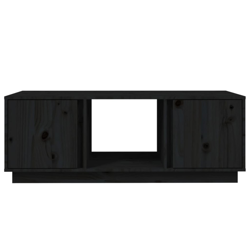 Mesa de centro de madera maciza de pino negro 110x50x40