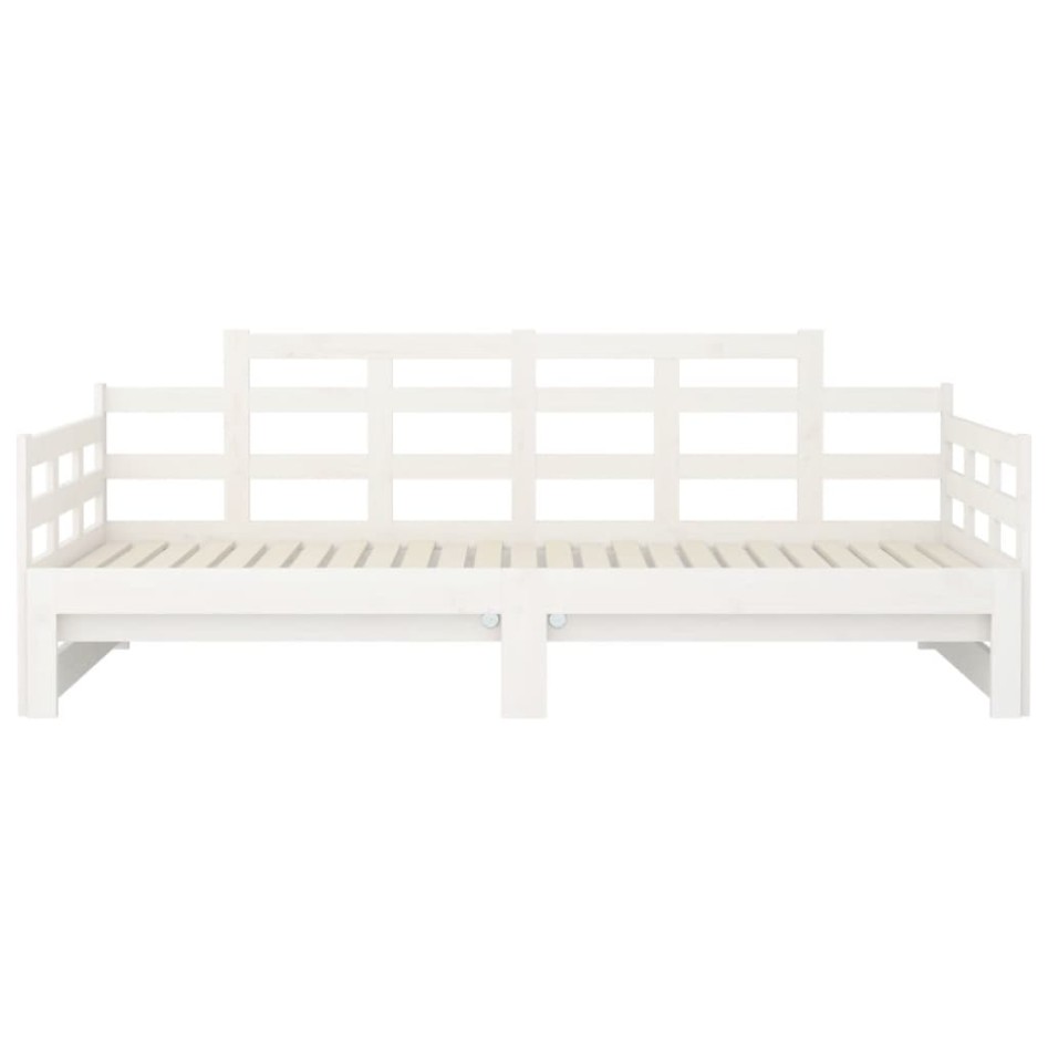 Sofá cama extraíble madera maciza de pino blanco 2x(80x200)