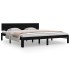 Estructura de cama madera maciza negro Supe King 180x200