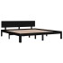 Estructura de cama madera maciza negro Supe King 180x200