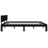 Estructura de cama madera maciza negro Supe King 180x200