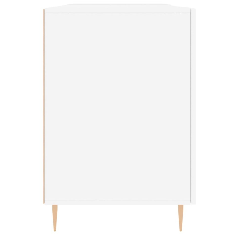 Escritorio madera contrachapada blanco brillante 140x50x75