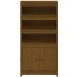 Aparador alto madera maciza de pino marrón miel 80x35x154