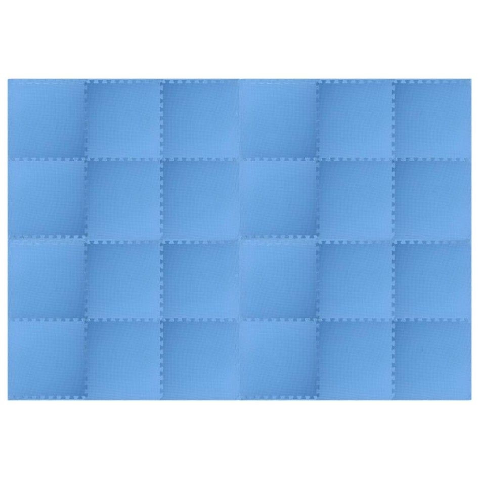 Alfombrillas de goma EVA azul 24 uds 8,64