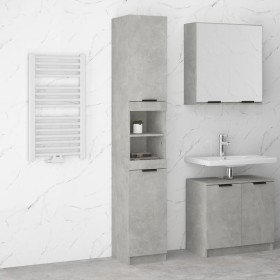Armario de baño contrachapada gris hormigón 32x34x188,5