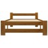 Estructura de cama madera maciza pino marrón miel 90x200