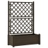 Jardinera con enrejado PP moca 100x43x142