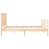 Estructura de cama de matrimonio con cabecero madera