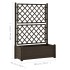Jardinera con enrejado PP moca 100x43x142