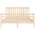 Estructura de cama de matrimonio con cabecero madera