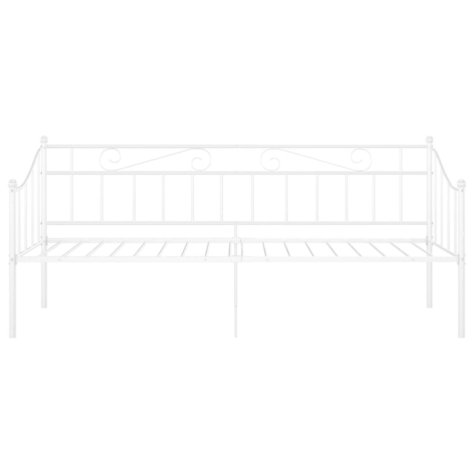 Estructura de sofá cama de metal blanco 90x200