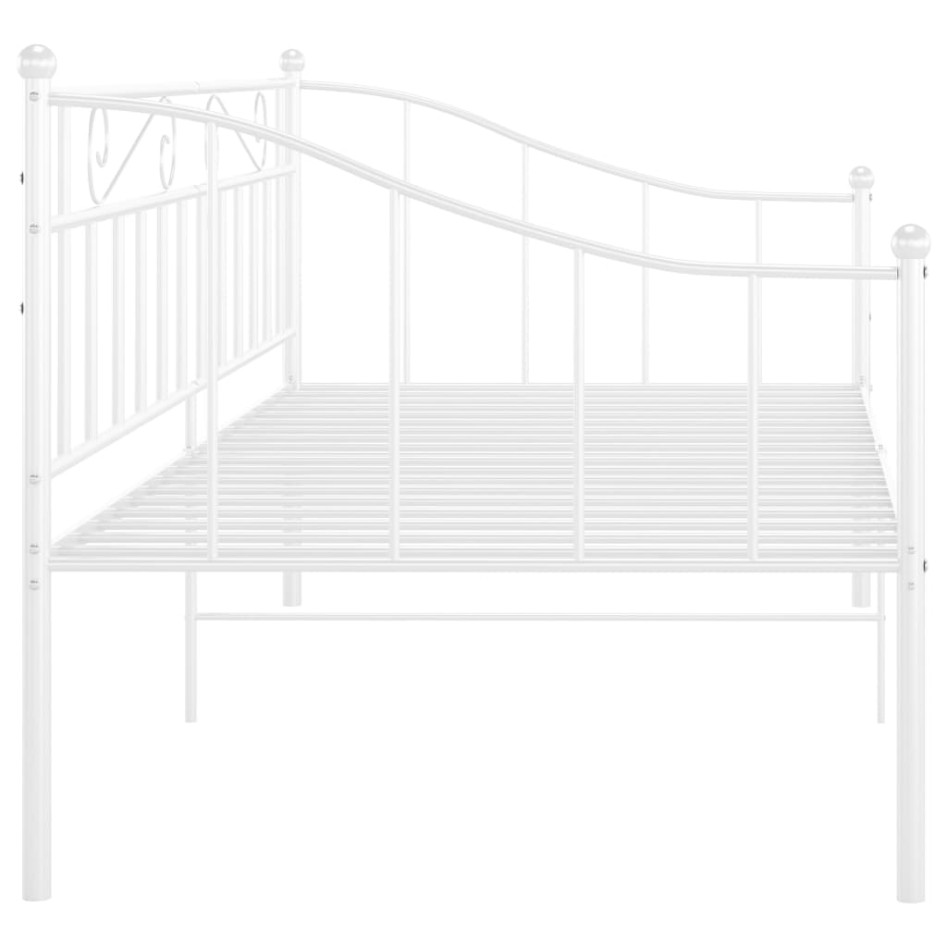 Estructura de sofá cama de metal blanco 90x200