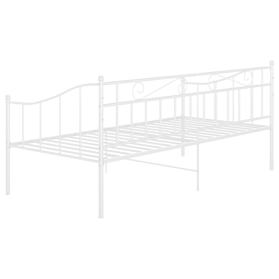 Estructura de sofá cama de metal blanco 90x200