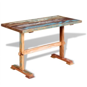 Mesa comedor con pedestal madera maciza reciclada 120x58x78