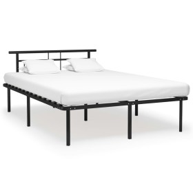 Estructura de cama de metal negra 160x200