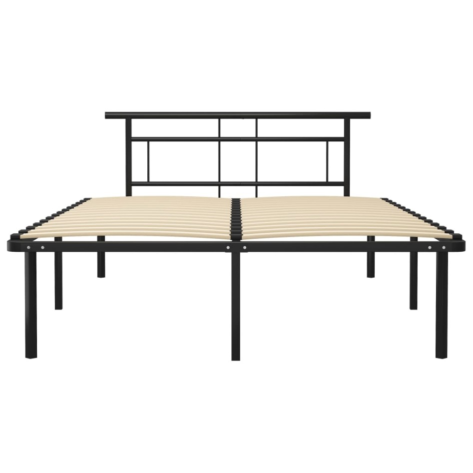 Estructura de cama de metal negra 160x200