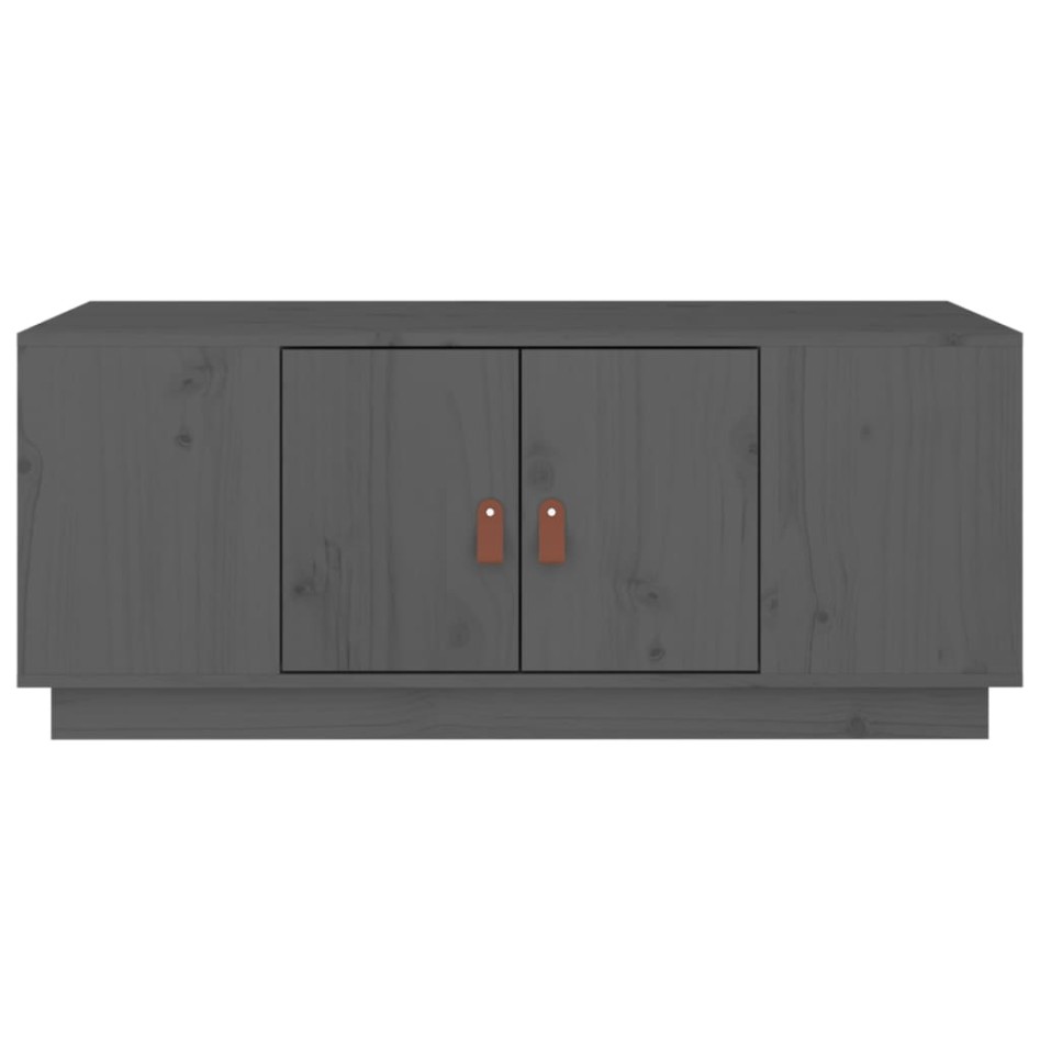 Mesa de centro de madera maciza de pino gris 100x50x41