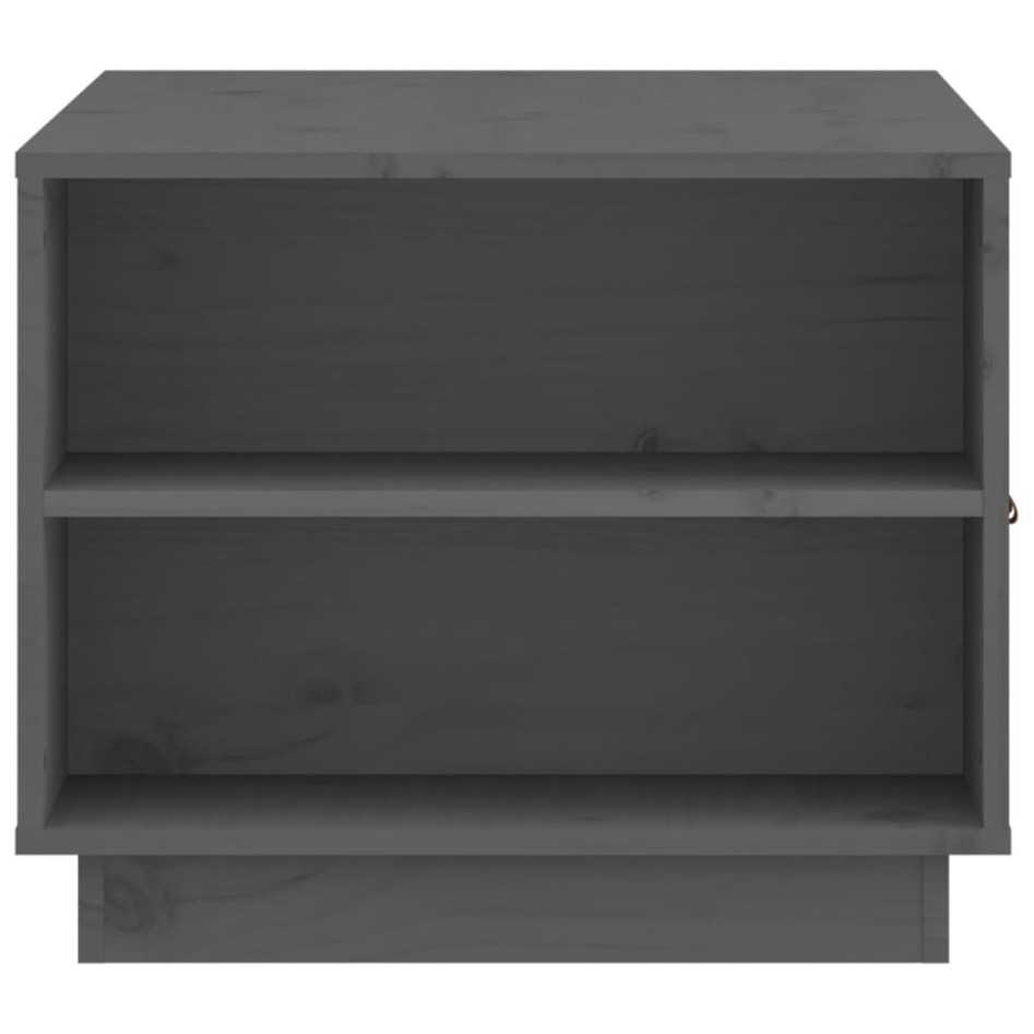 Mesa de centro de madera maciza de pino gris 100x50x41