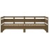 Sofá cama extraíble madera de pino marrón miel 2x(80x200)