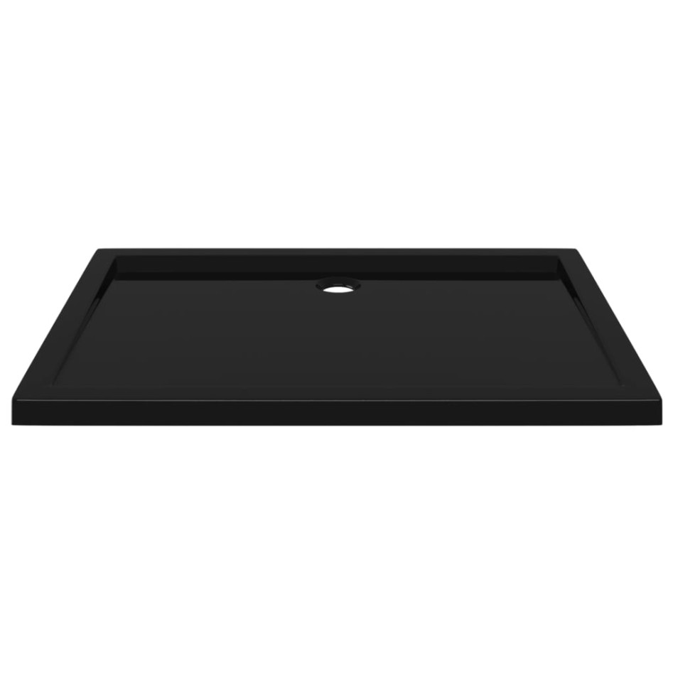 Plato de ducha rectangular negro ABS 80x110