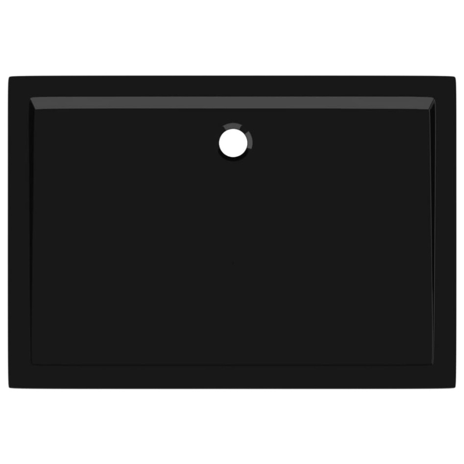 Plato de ducha rectangular negro ABS 80x110