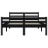 Estructura de cama madera maciza negra 140x200