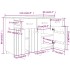 Aparador HAMAR madera de pino maciza marrón miel 113x40x80