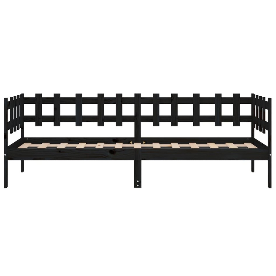 Sofá cama de madera maciza de pino negro 80x200