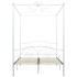 Estructura de cama con dosel metal blanco 120x200