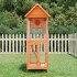 Casita para pájaros madera maciza pino marrón 60x58,5x160