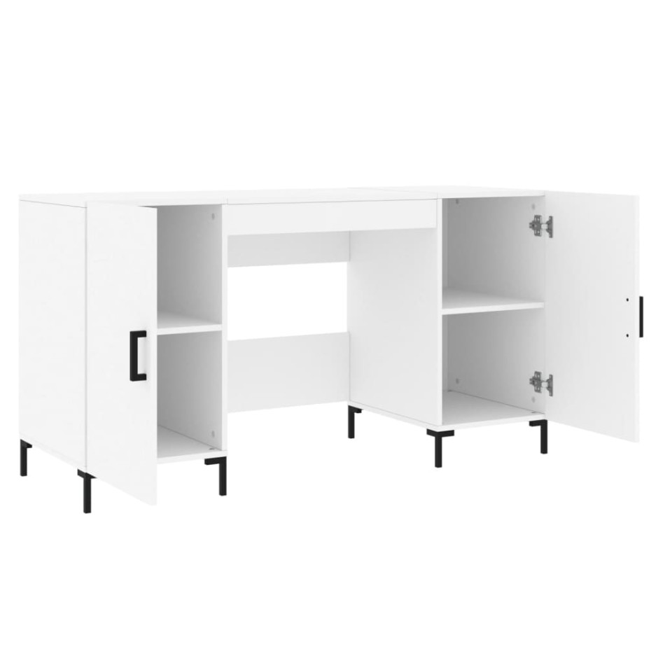 Escritorio madera de ingeniería blanco 140x50x75