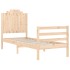 Estructura de cama individual con cabecero madera