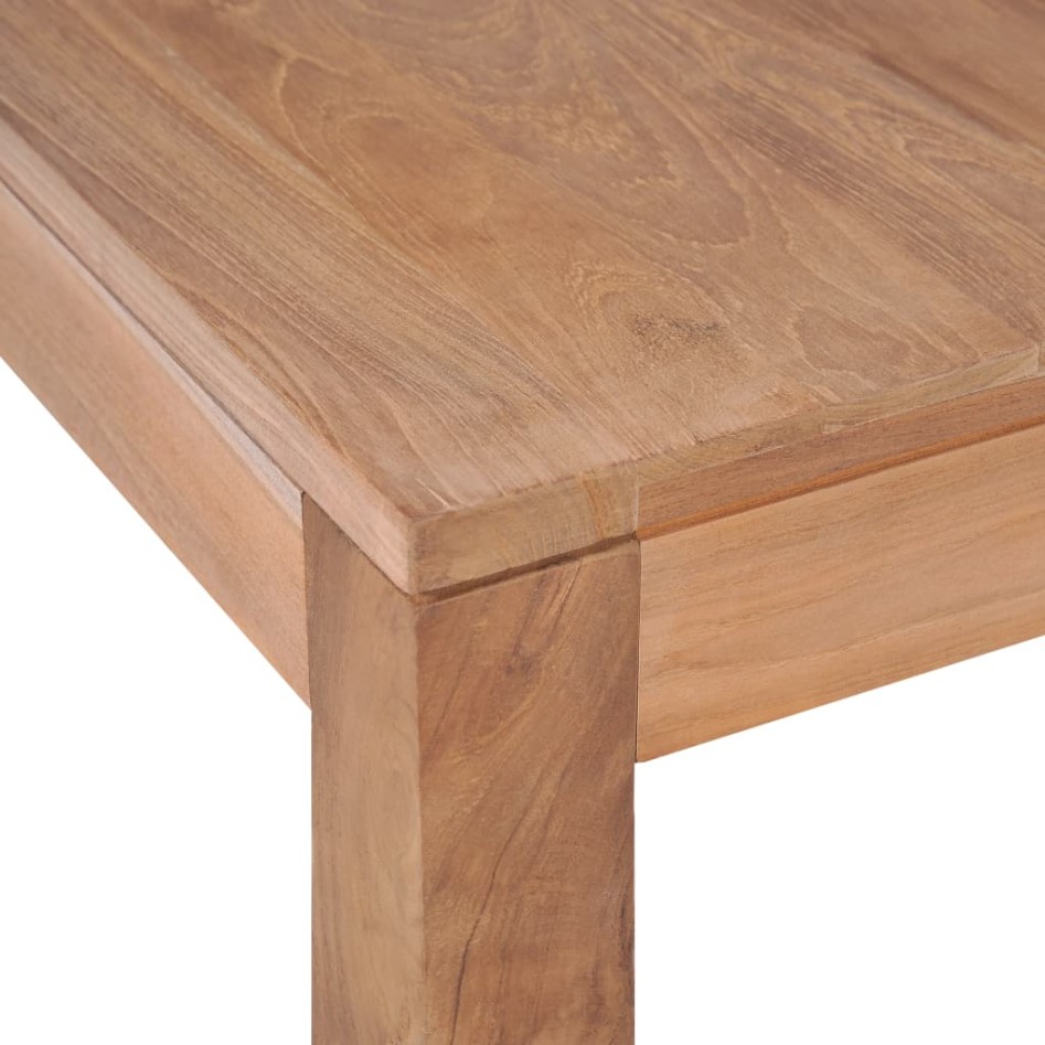 Mesa de centro madera teca maciza acabado natural 110x60x40