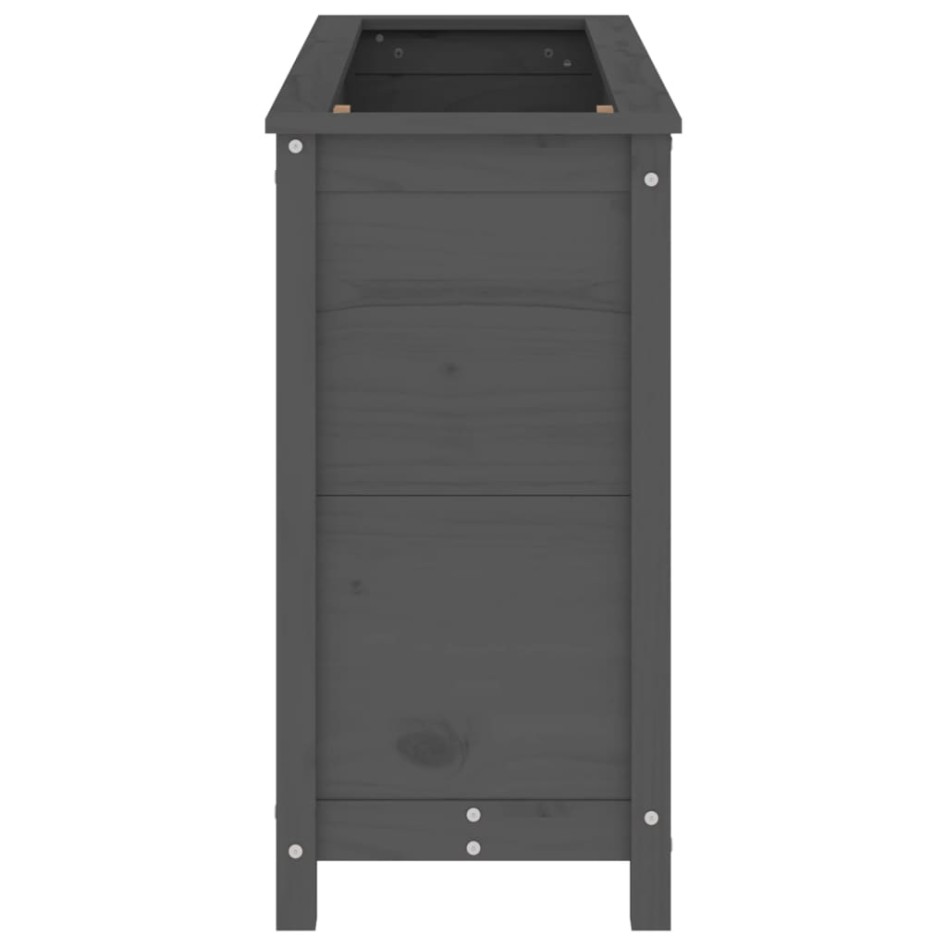 Arriate elevado de jardín madera maciza pino gris