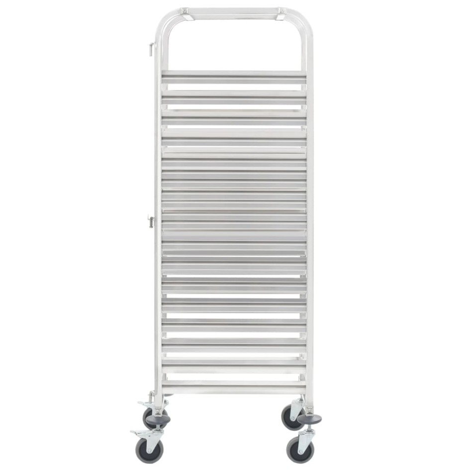 Carrito de cocina 16 bandejas acero inoxidable 38x55x163