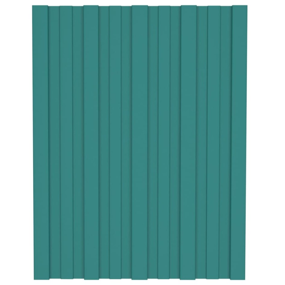 Panel para tejado acero galvanizado verde 36 unidades 60x45