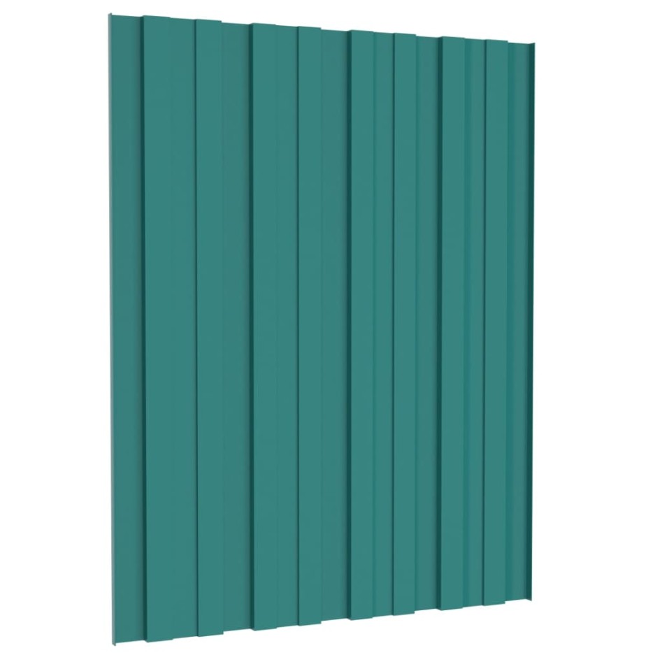 Panel para tejado acero galvanizado verde 36 unidades 60x45