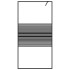 Mampara de ducha vidrio ESG transparente negro 100x195