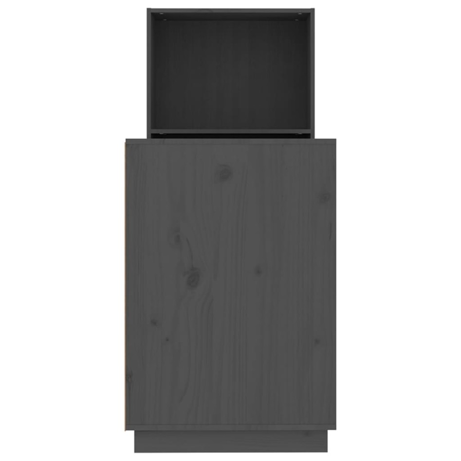 Escritorio de madera maciza de pino gris 110x53x117