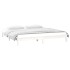 Estructura de cama con LED madera maciza blanca 200x200