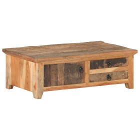 Mesa de centro de madera maciza reciclada 90x50x31