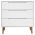 Mesita de noche MOLDE madera maciza de pino blanca 80x40x80
