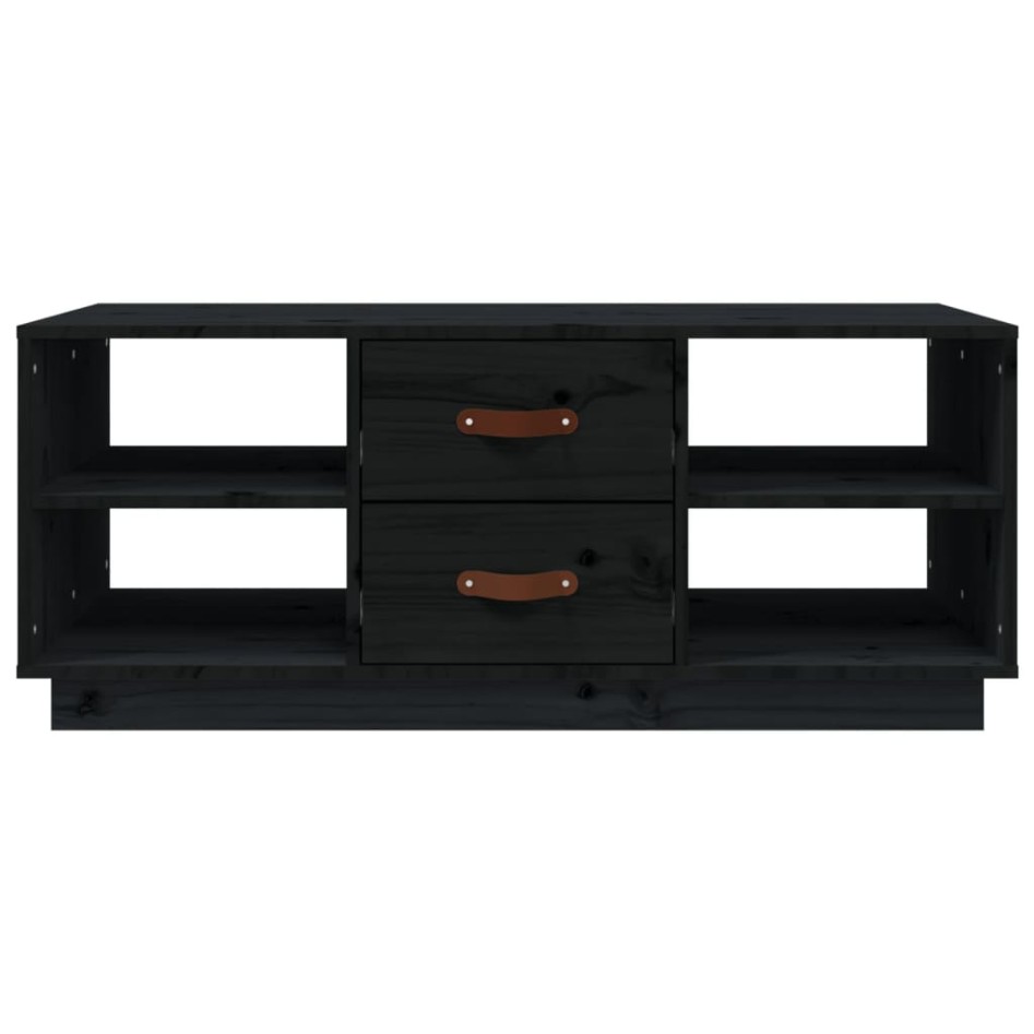 Mesa de centro de madera maciza de pino negro 100x50x41