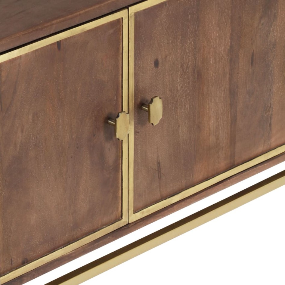 Mueble de TV de madera maciza de mango 120x30x46