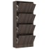 Zapatero 4 puertas madera ingeniería gris Sonoma 59x24x136