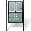 Puerta de valla de jardín negra 100x250 cm